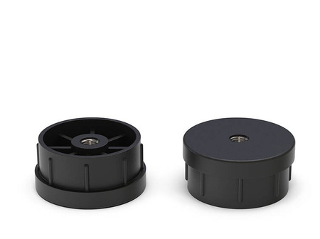 Zaślepka z wtopioną tuleją gwintowaną do profili okrągłych D-40mm d1-M10 1,5mm-2,0mm