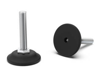 Adjustable fixed foot D-30mm M8 x 30mm, version with a flathead screwdriver slot