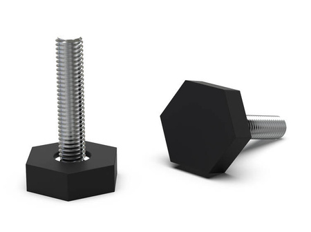 Hexagonal fixed foot SW-25mm M8 x 70mm