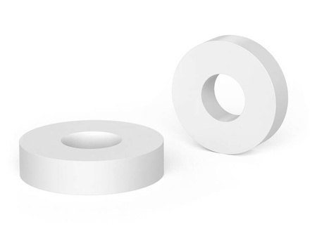 Spacer roller D-12mm d-6.4mm h-10mm made of PE, white color