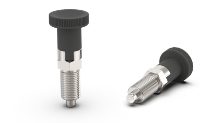 Hřídel určující D-21mm d2-M10x1,0mm SW-12 d1-5mm s blokádou, INOX