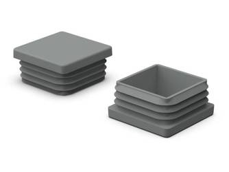 Zátka pro čtvercové profily A-45mm B-45mm, 1,0mm-2,5mm, NCS6005 (šedá)