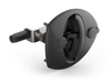 T-handle cam lock, chrome-plated, 90° CCW, fixed roller tongue