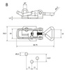 Draw latch with holes, Type B, galvanized steel