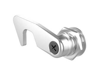 Quarter-turn shape lock with hook tongue, groove, right