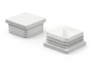 Endkappe für quadratische Profile A-63mm B-63mm, 1,5mm-4,0mm, RAL9003 (Signalweiß)