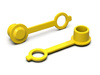 Cap for grease fitting with cover - Yellow