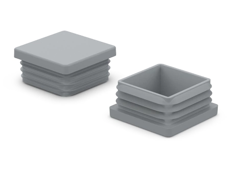 Abdeckkappe für quadratische Profile A-40mm B-40mm, 1,2mm-3,0mm, RAL7040