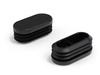 Stopfen für ovale Profile A-38mm B-20mm, 1,0mm-3,0mm, Farbe schwarz.