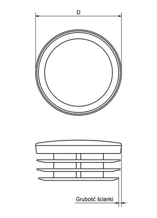 End cap for round profiles D-38mm - IRA