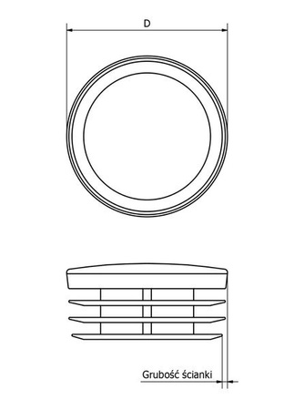 Zaślepka do profili okrągłych D-38mm - IRA