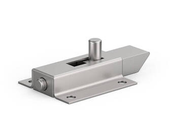 Spring latch with handle, fixed lower, for 12mm screws GD-Zn