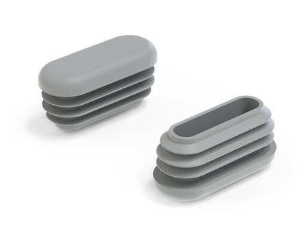Krytka pro oválné profily A-50mm B-20mm, 1,0mm-2,5mm, barva černá