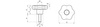 Sternknopf mit Gewindestift D-40mm M6 x 30mm