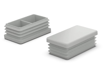 Abdeckkappe für Rechteckprofile A-60mm B-30mm, 1,0mm-2,5mm, RAL7035 (hellgrau)