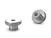 Knurled stainless steel knob with a through threaded hole D-20mm M5