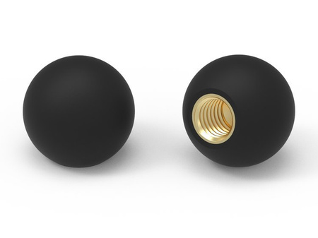 Kugelgriff mit Gewindehülse D-25mm M8