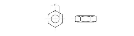 Kontermutter M12x1,5mm, DIN439, schwarz