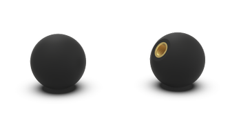 Spherical handle with threaded bushing D-30mm M8