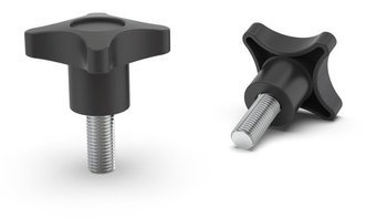 Cross knob with built-in screw D-40mm M8 x 18mm