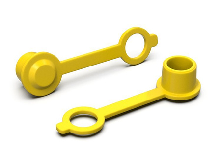 Cap for grease fitting with cover - Yellow