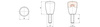 Uchwyt cylindryczny z trzpieniem gwintowanym D-32mm M8 x 20mm