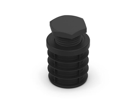 Regulovatelná podpěra pro kruhové profily D-40mm d1-M22 L-65mm 1,0mm-1,5mm