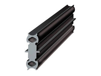 EPDM sealing gasket for covers and doors, H-28 mm, 40 m