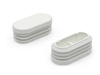 End cap for oval profiles A-50mm B-30mm, 1.0mm-2.5mm, black color