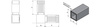 Winkelverbinder für 2 quadratische Profile (Typ L) A-25mm B-25mm, 1,5mm, schwarz