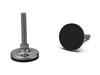 Adjustable stainless steel foot, anti-slip, D-80mm, M24 x 225mm
