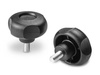 Pokrętło gwiazdowe z trzpieniem gwintowanym D-21mm M5 x 30mm