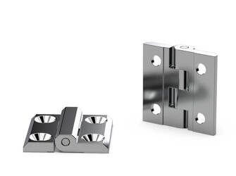 Zawias metalowy A-60,0mm I-36,0mm d1-6,5mm, chromowany