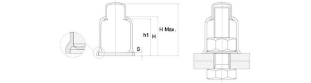 Protective cap for bolts and nuts, type 4 H-102.0mm M45