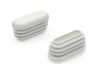Krytka pro oválné profily A-38mm B-20mm, 1,0mm-2,5mm, barva černá