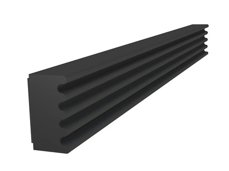 Selbstklebende EPDM-Dichtung Typ E, 10x6 mm, 100 m, schwarz