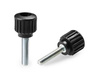 Knurled knob with threaded stud D-17.5mm M6 x 30mm