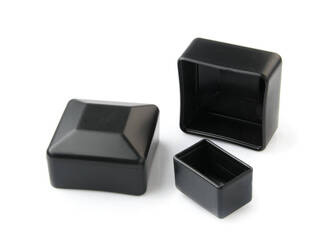 Fence post cap, square A-20mm B-20mm h-19mm, black color