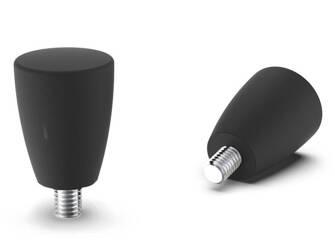 Uchwyt cylindryczny z trzpieniem gwintowanym D-21, M5 x 15mm