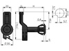 Quarter-turn shaped adjustable cam lock, square 8