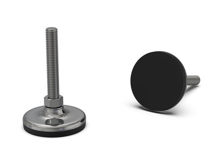 Verstellbarer Fuß aus rostfreiem Stahl, rutschfest, D-150mm, M20 x 150mm