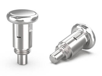 Trzpień ustalający D-24mm d2-M12x1,75mm SW-12 d1-7mm z blokadą, INOX