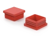 Cap for square profiles A-35mm B-35mm, 1.0mm-2.5mm, RAL3020 (red)