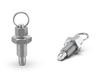 Feststellstift D-24mm d-M10 d1-6mm mit Edelstahlbolzen und Abziehring
