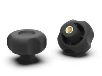 Star knob with threaded bushing D-40mm M12