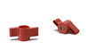 Flügelknopf mit eingebauter Mutter D-68mm M8, durchgehend, RAL3000