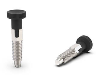 Positionierstift D-16mm d2-M8x1,25mm SW-8 d1-5mm mit vernickeltem Stahlstift und Verriegelung