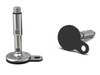 Nastavitelná podložka hygiena standard, s jednostranným držákem pro montáž, protiskluzová, D-100mm, M30 x 200mm, H-30mm, h1-45mm, H1-180mm, h2-85mm