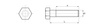 Hexagon head bolt M12 x 100mm, Thread length-60mm, DIN 34810 (DIN931)