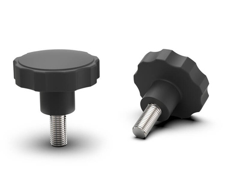 Star knob with an integrated screw D-40mm M8 x 88mm